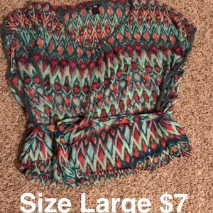 Shirt with tie front